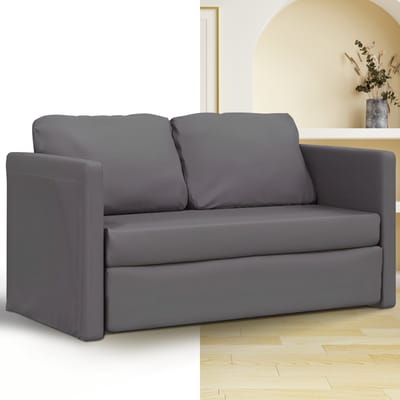 Slaapbank - Uitklapbaar - Slaapstoel - Logeerbed - Zetelbed - Slaapfauteuil - Vouwbed - 2 persoons - Zeer comfortabel - Grijs