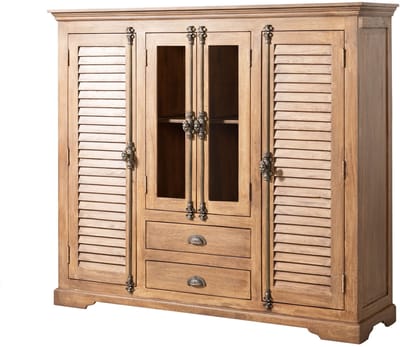 MASSIVMOEBEL24.DE mango highboard beige massief hout 160x45x142 cm geolied gemonteerd TOULOUSE volledig massief #15