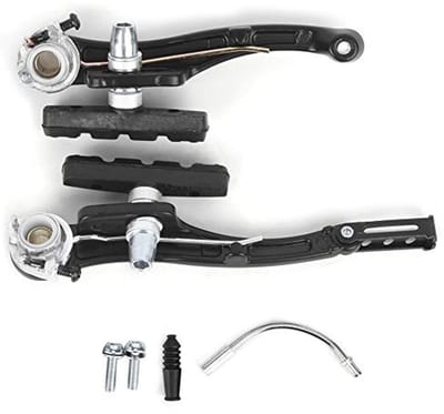 Dailygoods- V-Brake Set Aluminium - 1/2 Paar - Zwart - Geschikt voor 24/26 inch Fietsen - Grootte 127 x 26 mm - Lichtgewicht 185-360g - Remmen