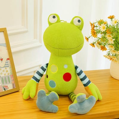 30-85cm Cartoon Schattige Kikker met Lange Benen Pluche Pop Kussen Groene Bloemige Kikker Reptiel Knuffeldier Huisdecoratie Rustgevend Cadeau Voor Kinderen about 30cm