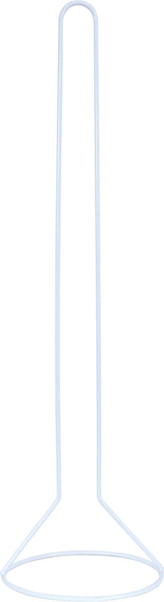 MSV Wc/toiletrolhouder reservoir - metaal - wit - 50 cm - Voor 5 rollen
