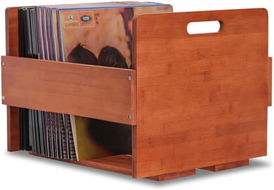 SNJY® LP Opbergsysteem - Vinyl Houder - Platenrek - 41L x 38,5B x 31H cm - Bruin