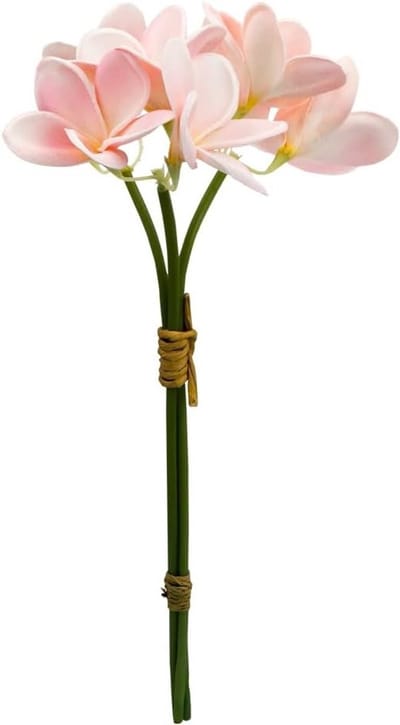 Kunstmatige Plumeria Bloemen, 9 Stuks Latex Nepbloemen Boeket voor Bruiloft, Zomerfeesten en Thuisdecoratie (Roze)