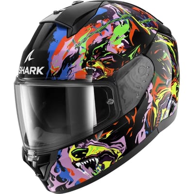 SHARK Ridill 2 Raging Beast Zwart Violet Yellow KVY - Maat L - Helm