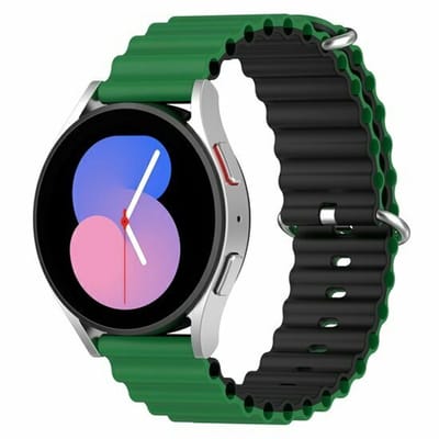 By Qubix - Ocean Style bandje - Groen / zwart - Geschikt voor Xiaomi Redmi Watch 5 Active / Redmi Watch 5 Lite