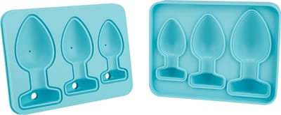 IJsvorm voor analplugs van siliconen | 3 maten | met trechter | verkoelend seksspeeltje | ijs-buttplugs zelf maken | anaal accessoire voor hete dagen