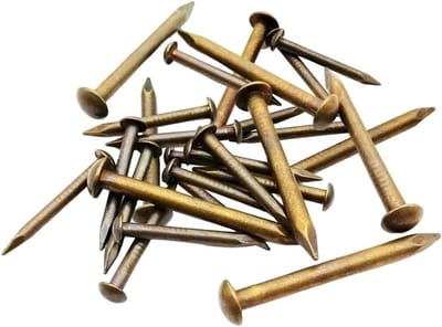 Stalen Spijkers - Messing Nagels - Klusjes Thuis - Corrosiebestendig Materiaal - 100 Stuks - Antiek