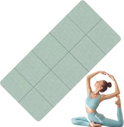Opvouwbare Yogamat voor Thuis en Reis - Antislip, Draagbaar en Multifunctioneel voor Yoga, Pilates en Fitness