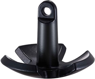 CORE Anker - Rivieranker - 5.5kg Anker - Gietijzeren paddenstoelanker - Exclusief ketting! - Universeel voor boten tot 3 meter - 22x22x18.5cm - Zwart