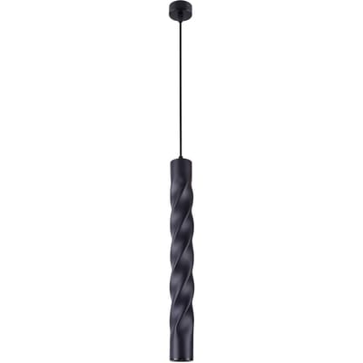 Viokef Hanglamp Marley van gedraaid staal, zwart