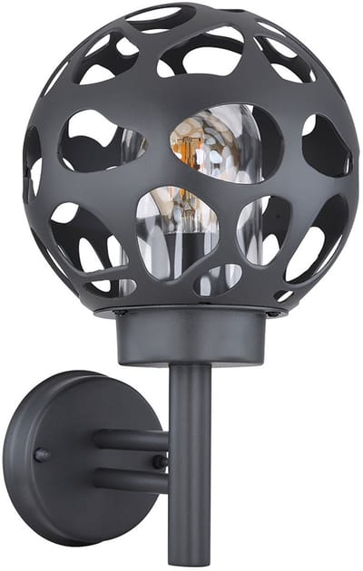 Globo wandlamp Hilario - antraciet - metaal - 31805