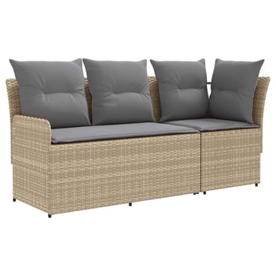 vidaXL - 2 - st - Tuinstoel - met - Armleuning - en - Hoekbank - PE - Riet