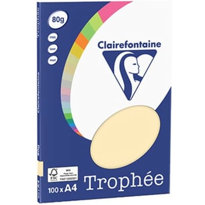 Clairefontaine Trophée - Ivoor - kopieerpapier- A4 80 gram - 100 vellen