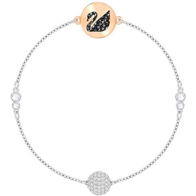 Swarovski Minimalistische Zwaan Armband Damesarmbanden Roségoud 5391836 Rose Gold,F white