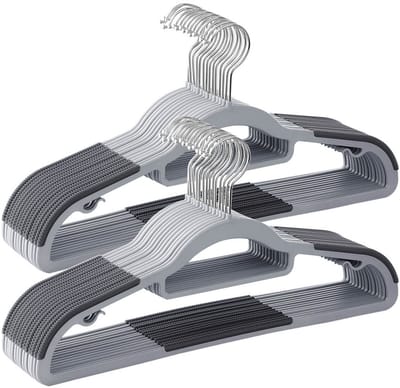 Kledinghangers - Set van 50 - Grijs - Antislipdesign en Ruimtebesparend