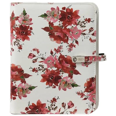 1011-15 A5 Organizer Ringband Rode Roos 1 week per 2 paginas 2026-2027-2028