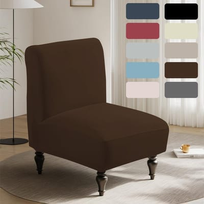 Housse de tabouret grasse en soie de lait de bufflonne imperméable élastique Housse de fauteuil simple Housse de chaise d'hôtel Housse de protection 33*46.6*22.9 cm