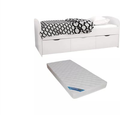 Vente-unique Bedframe hout wit 90 x 190 cm