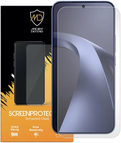 MobyDefend Screenprotector - Geschikt voor Xiaomi 17T Pro - Case-Friendly Screensaver - Gehard Glas
