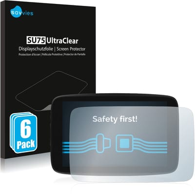 Savvies - Screenprotector voor TomTom GO Expert 5" - Folie Beschermfolie transparant 6 Stuks