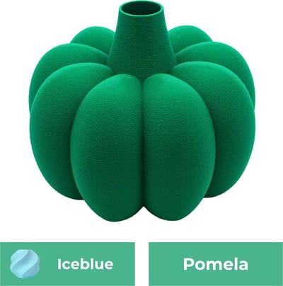 Pomela organische vaas – Decoratieve vaas - IJsblauw - 3d geprinte vaas – geschikt voor droogbloemen - :hoogte: