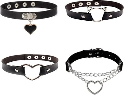 halsband, vrouwelijk meisjeshart, verstelbare ketting gothic, voor nekbandage, valentijnscadeau, jubileumcadeau
