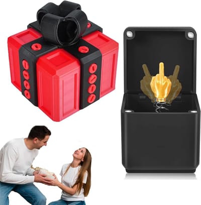 Nerveuze Verrassingsdoos met 3D-Print, Puzzeldoos en Grappige Kantoordecoratie voor Feestdagen zoals Kerst en Valentijnsdag