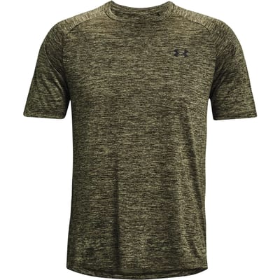 Under Armour UA Tech 2.0 SS Tee-GRN Heren Sportshirt - Marine OD Groen - Zwart
