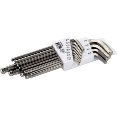 Bahco Zeskant Haakse schroevendraaierset 1/16 inch, 5/64 inch, 3/32 inch, 7/64 inch, 1/8 inch, 9/64 inch, 5/32 inch, 3/16 inch, 7/32 inch, 1/4...