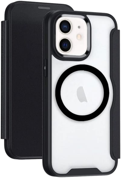 Portemonnee Hoesje Geschikt voor Apple iPhone 11 | Compatibel met MagSafe | Wallet Book Case met Magneet | Beschermhoes met Pasjeshouder | Zwart
