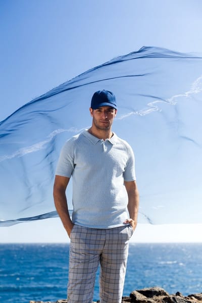 Tresanti ERNES Terry knit polo Sky blue (TRKWJA120 - 801)