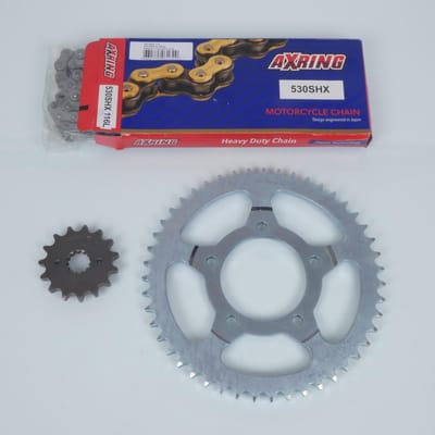 Kit chaîne Axring pour moto Suzuki 650 Gsf Bandit S 2005 à 2006 15x47 P530 Neuf
