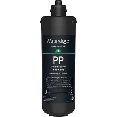 Waterdrop WD-10PP ondergoot waterfilter Vervangingsfilter voor TSA 3-traps waterfiltersysteem TSB 3-traps ondergoot waterfiltersysteem