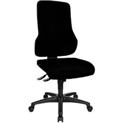 Topstar bureaustoel TOP POINT, synchroonmechanisme, zonder armleuningen, hoge ergonomische rugleuning, zwart