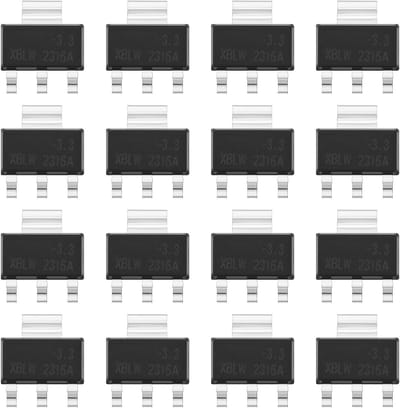 Dailygoody - Spanningsregelaar - 1A AMS-1117 - Opbouwmontage - SOT-223 - 3.3V - Elektronische DIY Projecten - 50 stuks