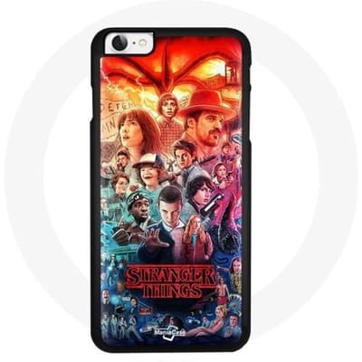 Coque pour Iphone 4 Stranger Things Teaser Saison 4 Affiche Personnages Art