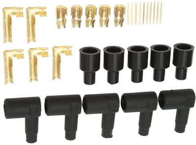Dailygoods- Bougie Terminal Kit 30 Stuks - Rubber Hoezen - Aansluitingen - Pinnen - Slijtvast Materiaal - Hoge Betrouwbaarheid - Bougiekabelset