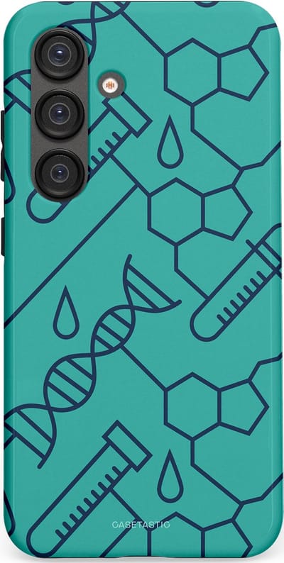 Casetastic hoesje geschikt voor Samsung Galaxy S25 - Dubbellaagse bescherming - DNA Creaties - Fashion Case - Turquoise