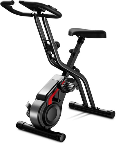 ROBORE CBX10 Hometrainer, Stille Magnetische Weerstand, 8 Instelbare Niveaus, Verstelbare Zadel en Stuur, Maximaal Draagvermogen 136 kg, LCD-display, Ademend PU-zadel, Cardio Fitness Trainer