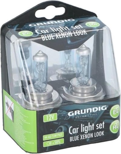 Grundig H7 Autolampen – Blue Xenon Look – H7 12V 55W Halogeenlampen – +50% Licht – Set van 2