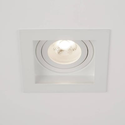 Searchlight Inbouwlamp Grid One, wit, 10 x 10 cm, aluminium, GU10