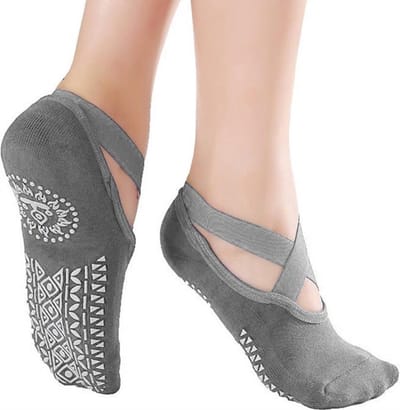 *** 2 paar Yoga Sokken Anti-Slip Grip - Geschikt voor Pilates, Ballet, Dans, Gym, Yogi, Pilates en Yoga gemaakt van zacht katoen- van Heble® ***