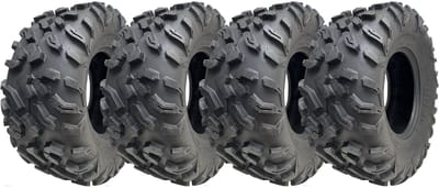 27x11.00-12 ATV-band 275/70-12 8-laags P0359 OBOR Cypress 76J, goedgekeurd voor de openbare weg (set van 4)