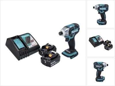 Makita DTS 141 RF accuschroevendraaier 18 V 40 Nm 1/4" borstelloos + 2x accu 3.0 Ah + lader