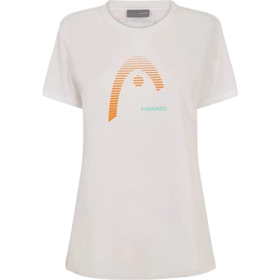 Head Dames-T-shirt met grafische print van Club Lara (Wit)