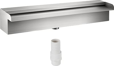 VEVOR Waterval Fountain 11,8 X 4,5 X 3,1 Zwembadfonteinset Roestvrijstalen Watervaltuin Binnenshuis Buiten Duurzaam