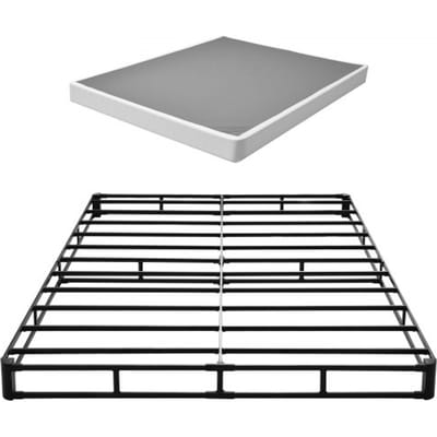 VEVOR Box Spring, Queen Size Bed Frame met Wasbare Textieldeken, Heavy Duty Metal Frame voor Queen Bed, 130 mm Matrasbasis, 1587.57 kg Max Gewichtsvermogen, Eenvoudige Montage, 2010 x 1515 x 130 mm