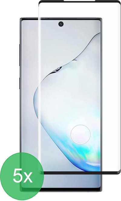 Screenprotector Geschikt voor: Samsung Galaxy Note 10 Full 5x - screen protector - volledige glas - bescherming - beschermglas - ZT Accessoires