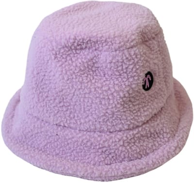 Ducksday - Winter muts - Bucket hat - Sherpa fleece - Teddy - unisex - Lila - Roze - Maat S