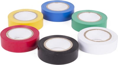 Benson Isolatietape - PVC - 15 meter x 18 mm - 6 kleuren - Set van 6